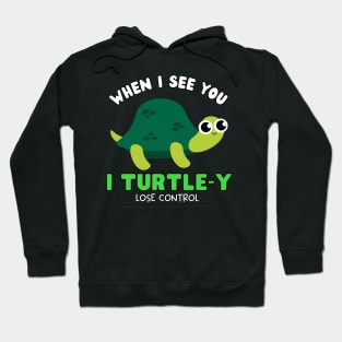 When I see you I TURTLE-Y lose control Hoodie